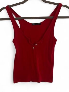 BRANDY MELVILLE RED CROPPED TANK TOP ONE SIZE
